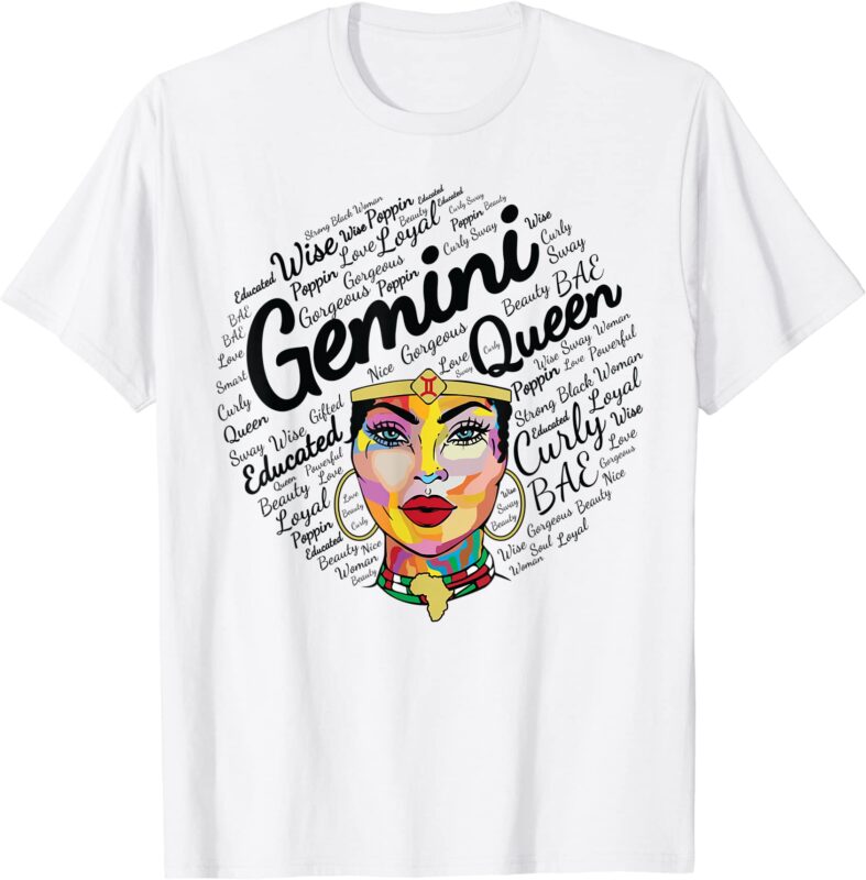 gemini black women born in may june gemini queen t shirt men - Buy t ...