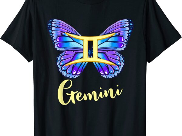 gemini butterfly zodiac sign of butterfly wings for women t shirt men ...