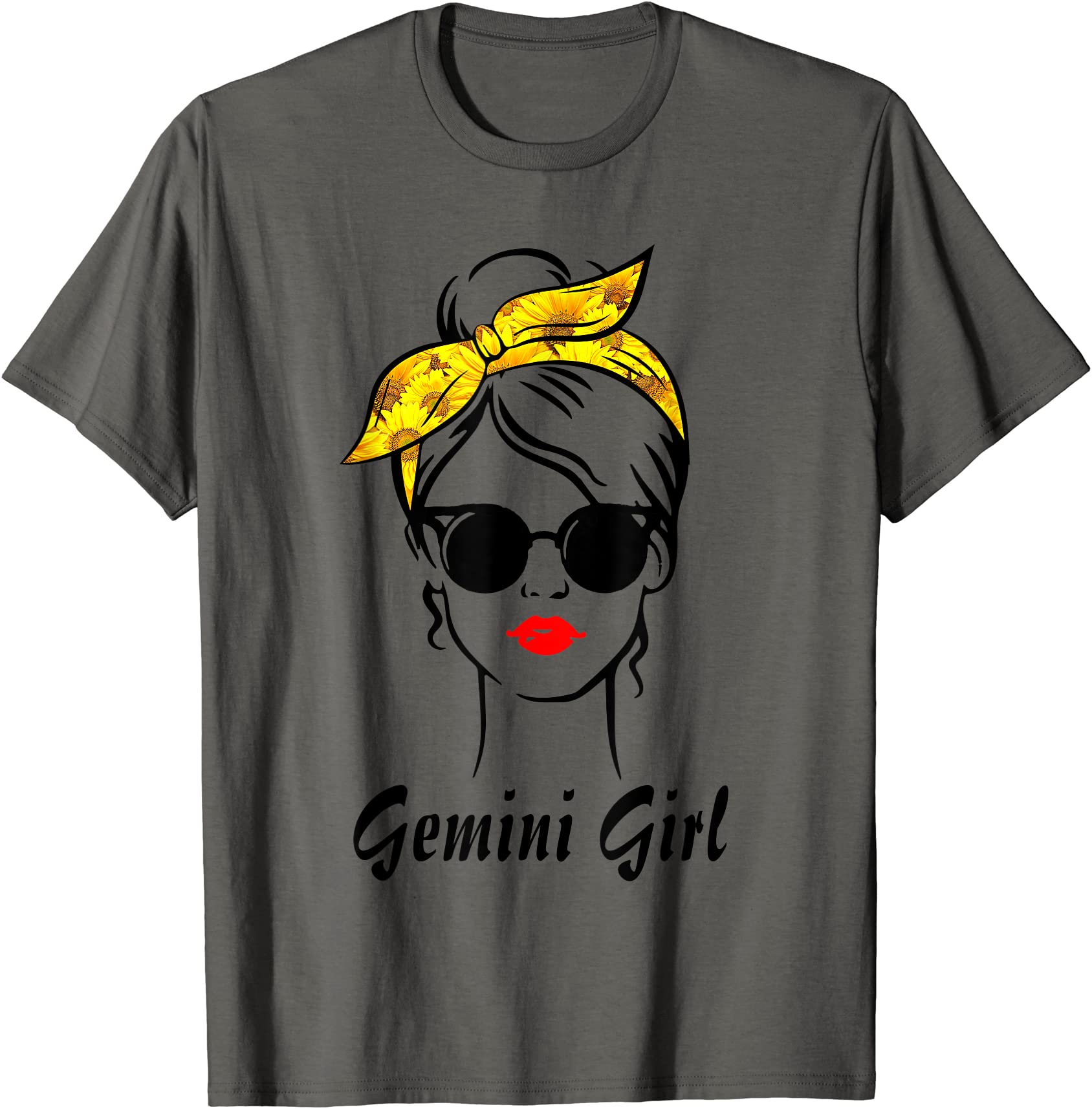 gemini girl shirt woman face with sunflower turban t shirt men - Buy t ...