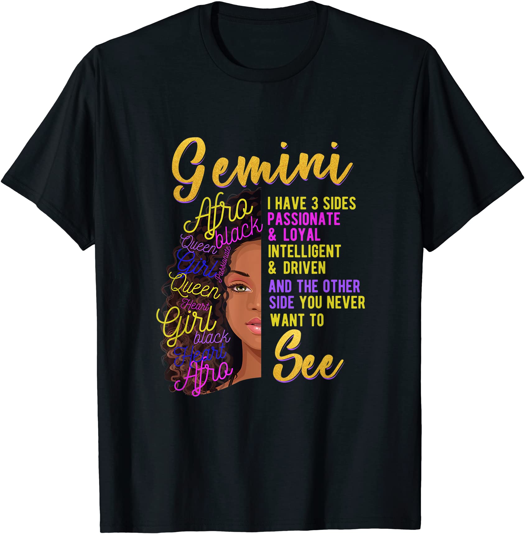 gemini i have 3 sides zodiac sign t shirt men - Buy t-shirt designs