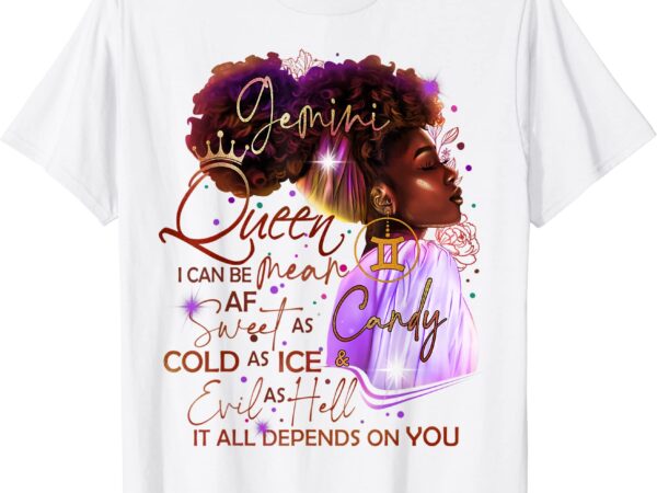 Gemini queen sweet as candy birthday gift for black women t shirt men1