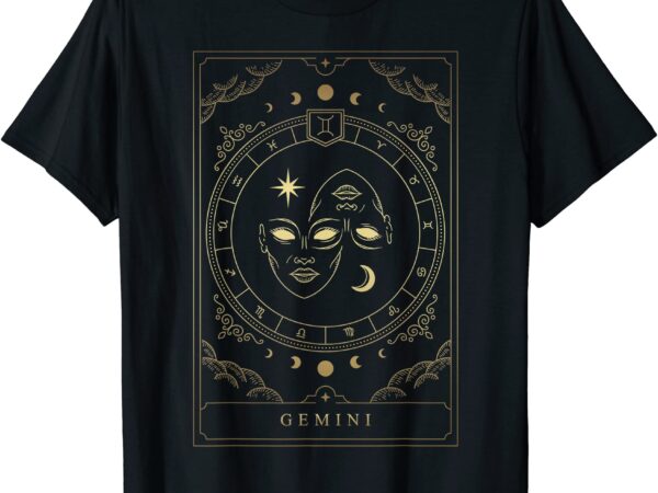 Gemini tarot card zodiac t shirt men