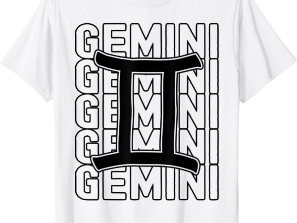 gemini zodiac sign typography astrology t shirt men - Buy t-shirt designs