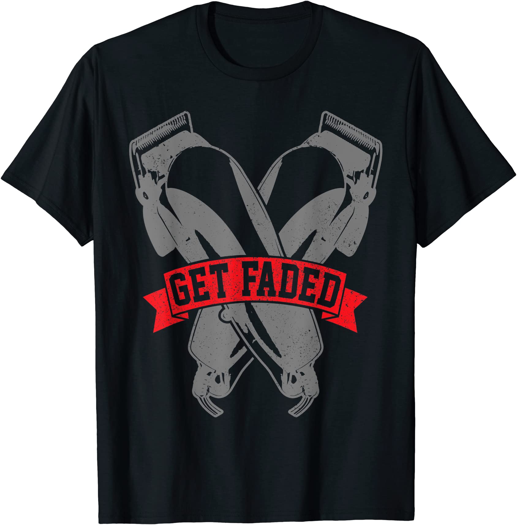 get faded barber hairstylist hairdresser barbershop gift t shirt men ...