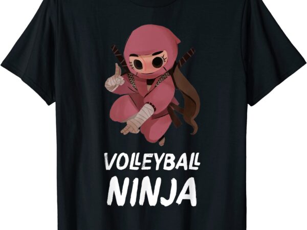 Girls volleyball ninja funny sports t shirt men