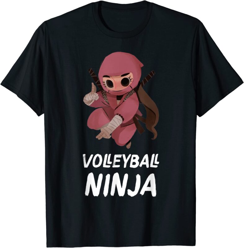 girls volleyball ninja funny sports t shirt men