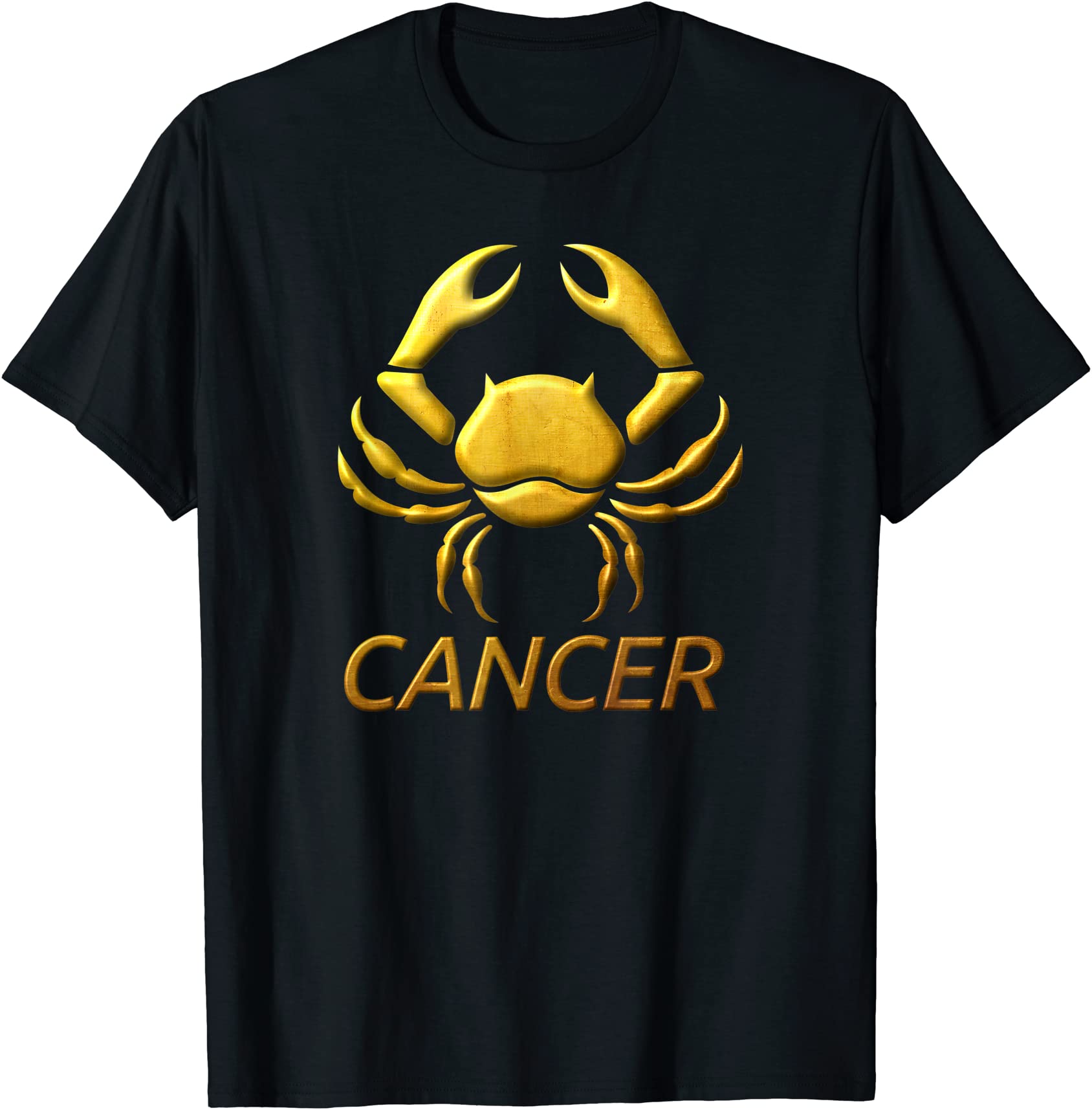 golden cancer zodiac sign t shirt relief looks like stamped men - Buy t ...