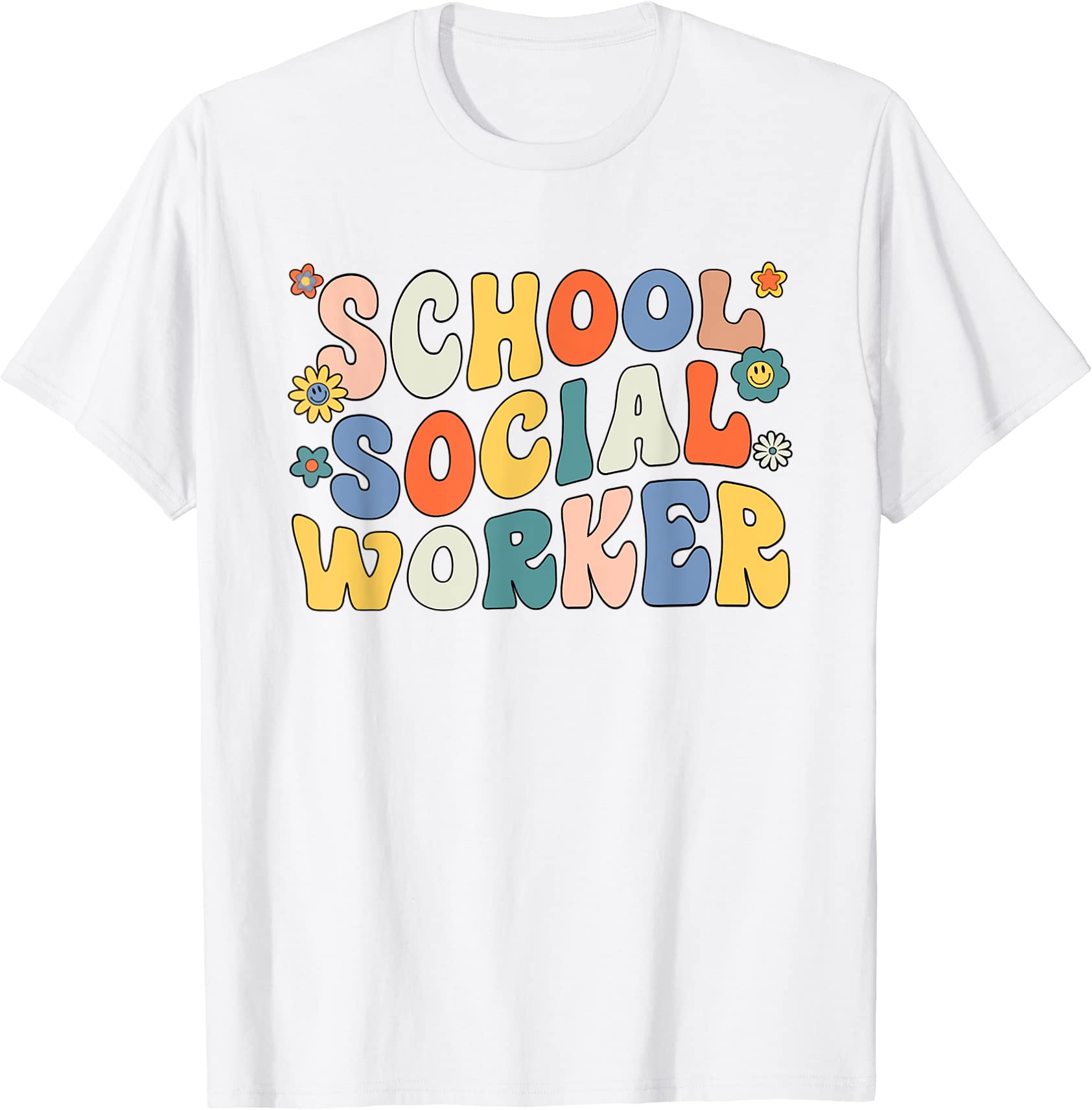 groovy school social worker coping skills back to school t shirt men ...