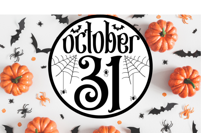 Farmhouse Halloween Round Sign SVG Bundle