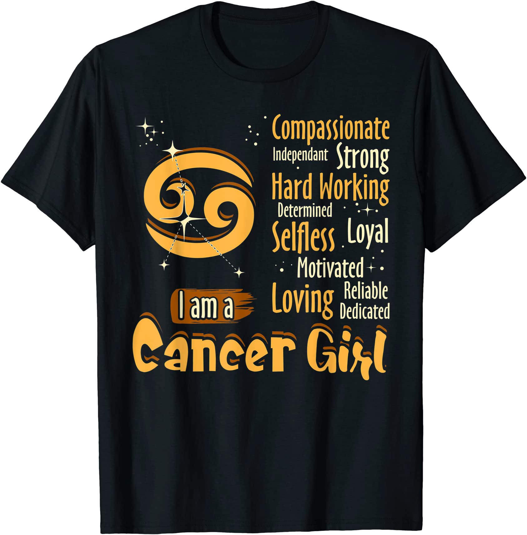 i am a cancer girl zodiac sign women funny t shirt men - Buy t-shirt ...