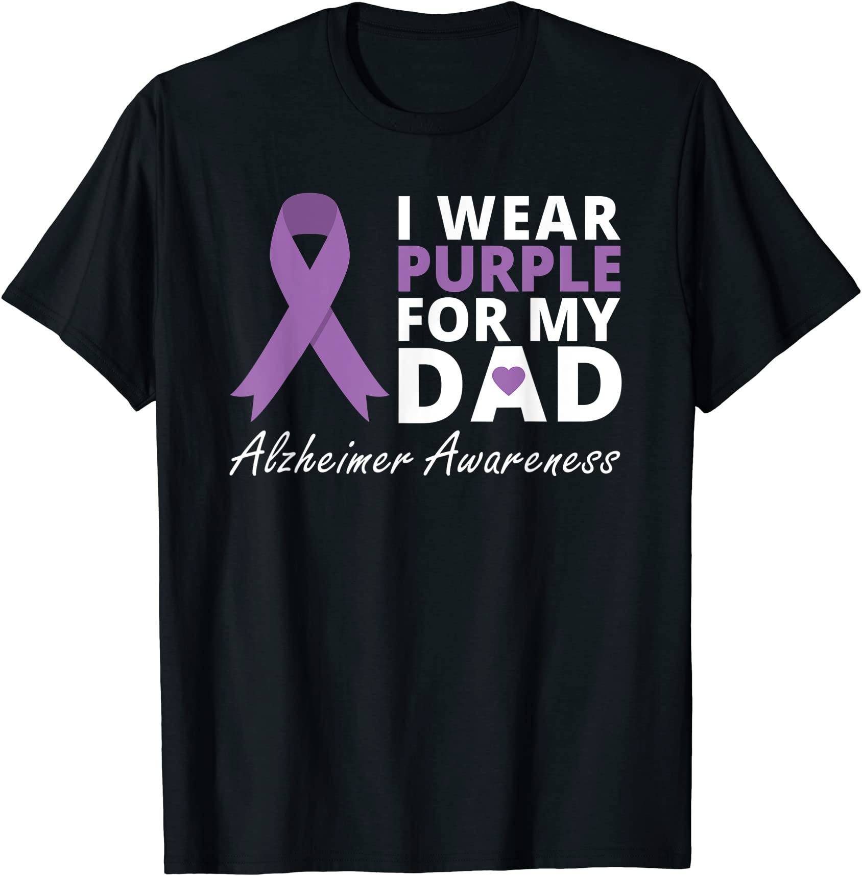 i wear purple for my dad t shirt ribbon family love warrior men - Buy t ...