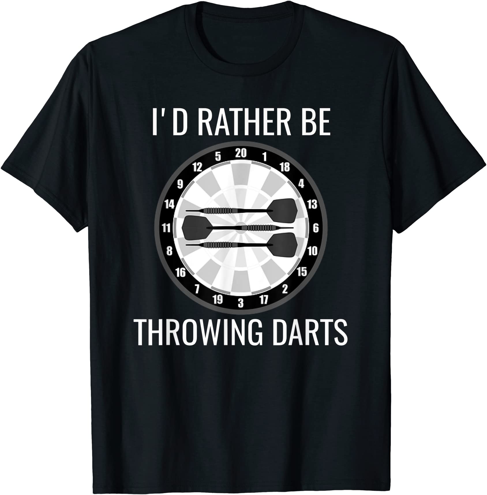 i39d rather be throwing darts t shirt for archer bullseye tee men - Buy ...