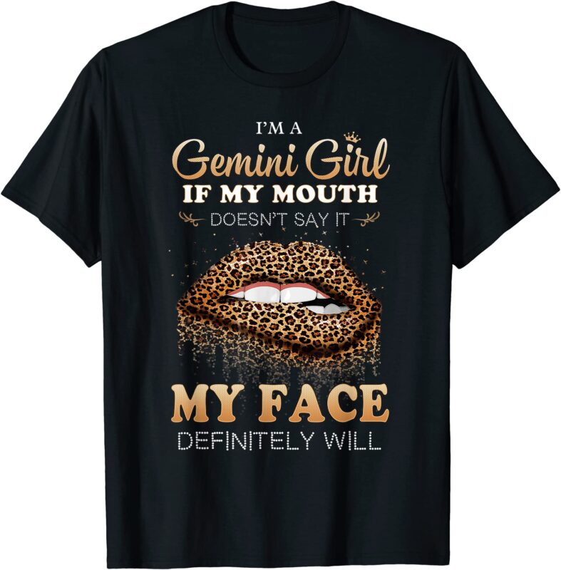 i39m a gemini girl funny leopard printed birthday t shirt men