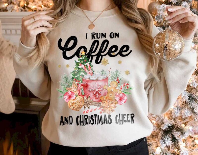 I Run On Coffee And Christmas Cheer PNG, Cute Winter Png, Christmas Png, Christmas Party Png, Christmas Png File, Gnome Coffee Design