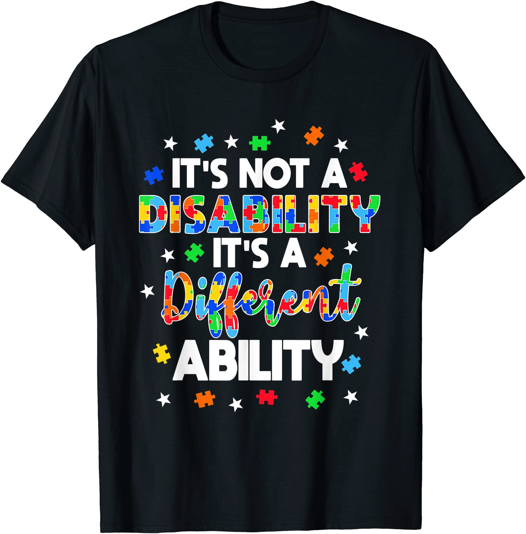 It39s Not A Disability It39s A Different Ability Autism T Shirt Men Buy T Shirt Designs