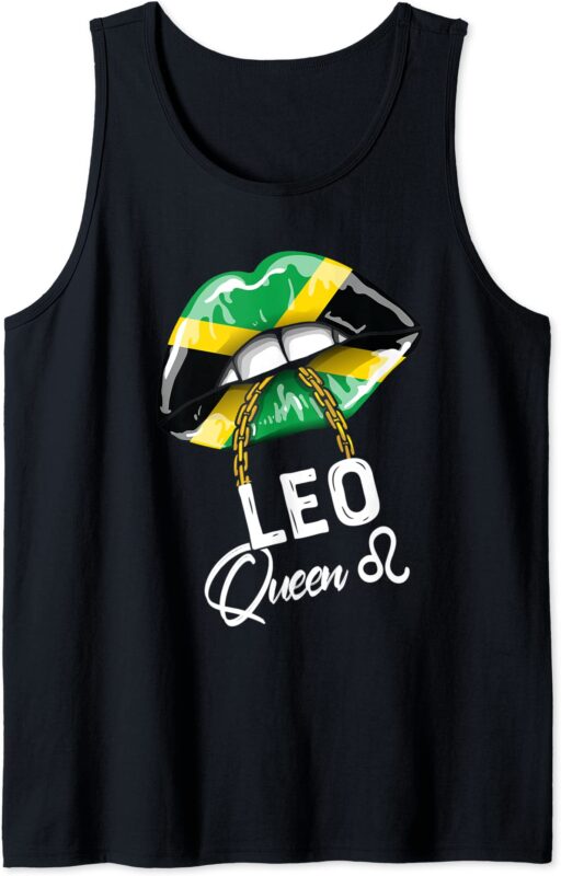 jamaica leo queen zodiac birthday jamaican womens lips cute tank top men