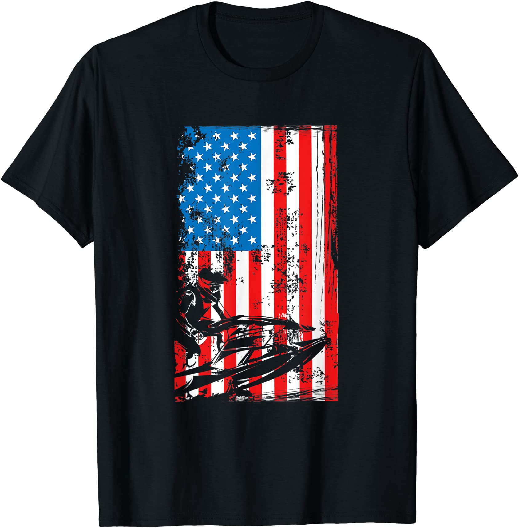 jet ski jet skier jet skiing usa flag jetski t shirt men - Buy t-shirt ...