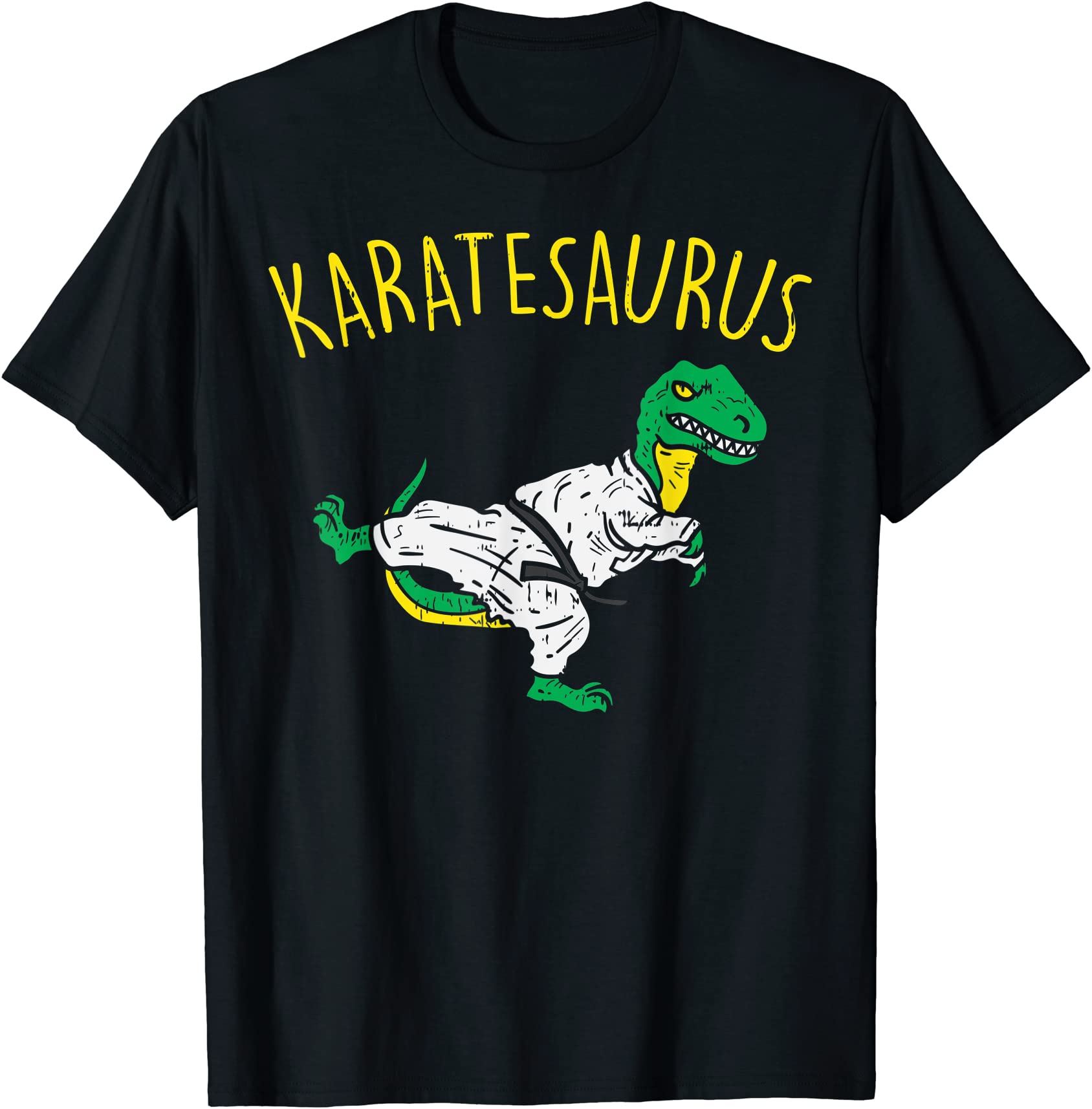 karatesaurus trex karate funny dinosaur martial arts gift t shirt men ...