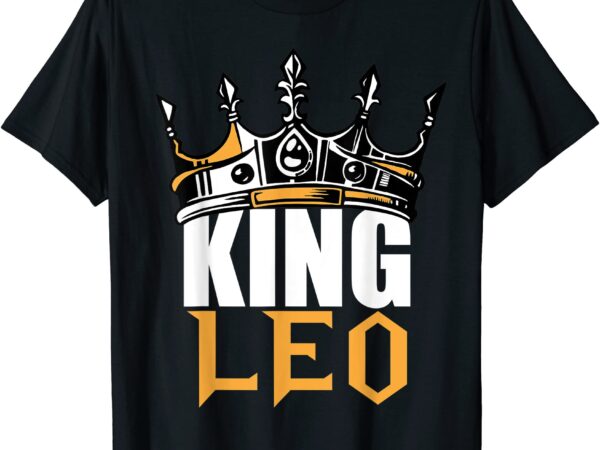 Leo birthday gifts king leo zodiac t shirt men