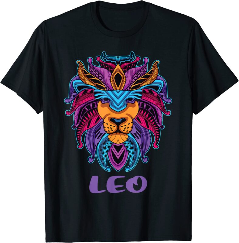 leo lion zodiac symbol horoscope astrology birthday gift t shirt men