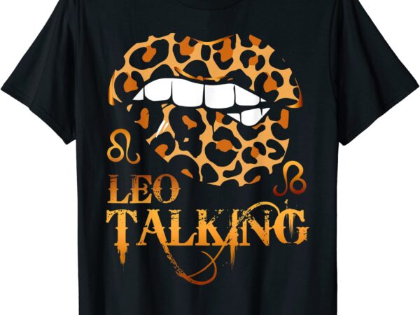 Leo talking lips leopard zodiac sign symbol horoscope leo t shirt men