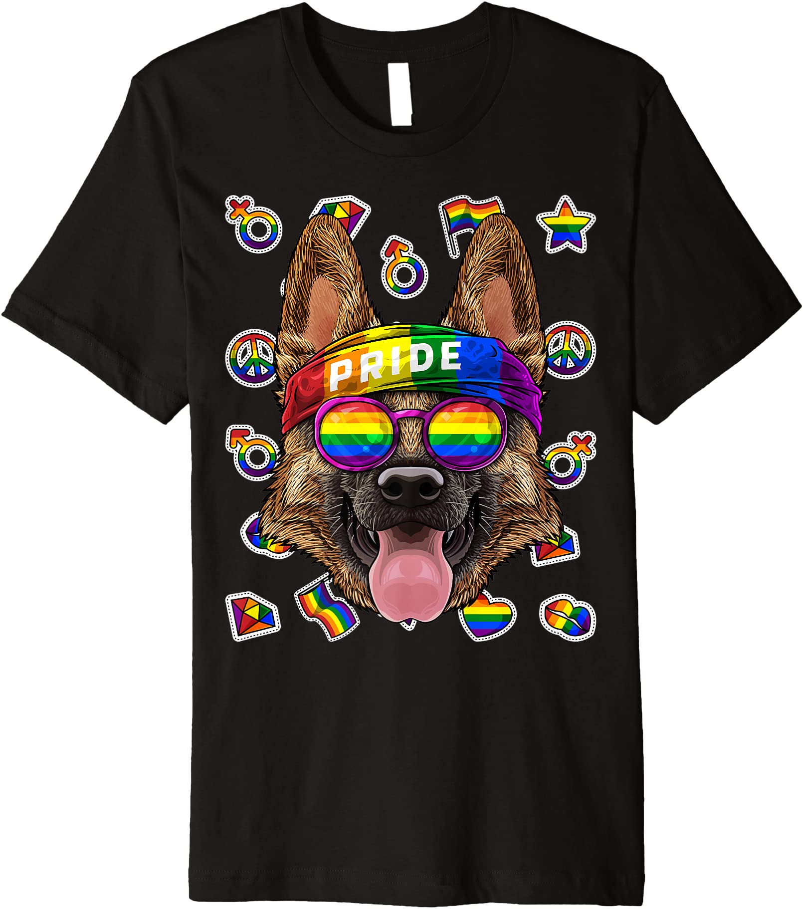 lgbt german shepherd gay pride month dog rainbow lesbian premium t ...