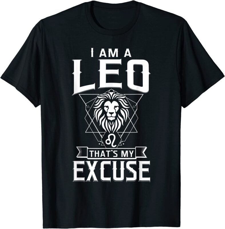 lion graphic art july august birthday gifts leo zodiac sign t shirt men