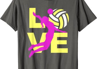 love volleyball teen girls women t shirt men