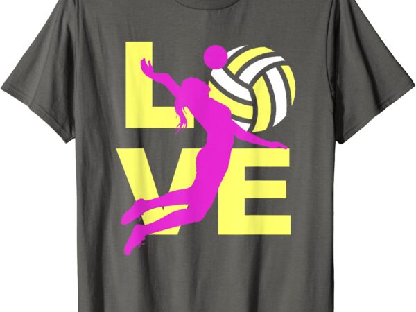 Love volleyball teen girls women t shirt men