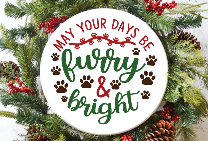 Dog Christmas Round Svg Bundl