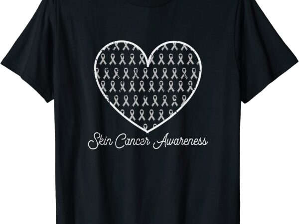 Melanoma Black Ribbon Skin Cancer Awareness T Shirt Men Buy T Shirt Designs 