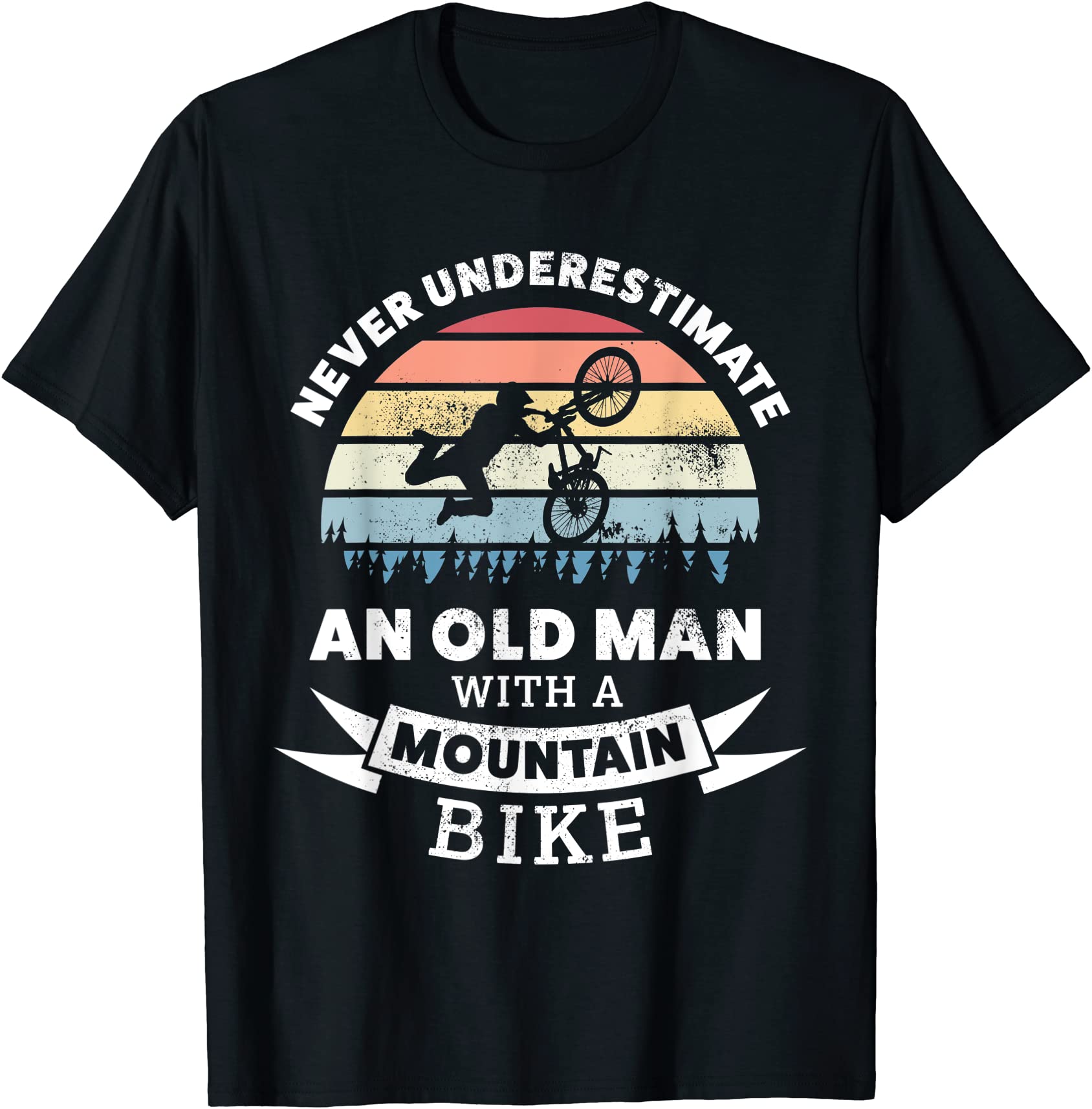 mens funny mountain biking mtb gift for dad for cyclist t shirt men ...