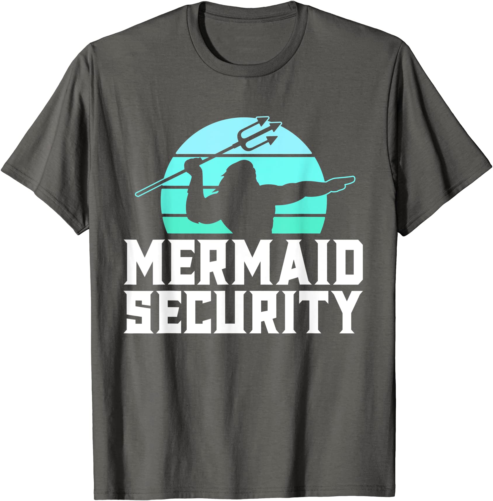 mermaid security shirt mens boys swimmer dad merdad trident t shirt men ...