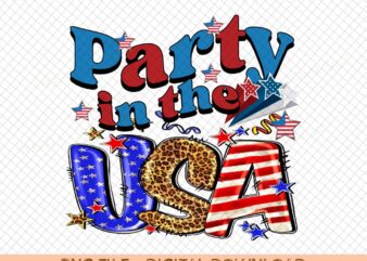 Party in the USA Patriotic Sublimation png, Retro Party in the USA T Shirt png, 4th of July Sublimation Design PNG