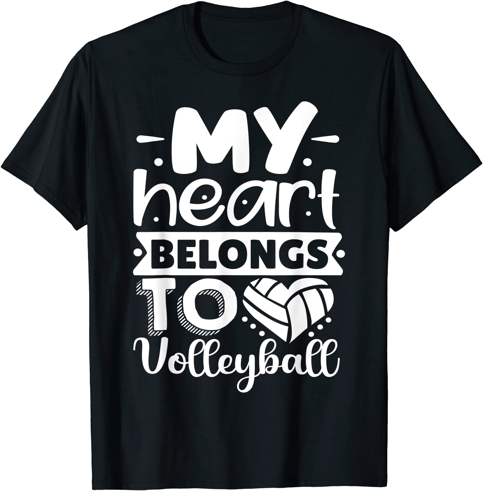 my heart belongs to volleyball t shirt men - Buy t-shirt designs