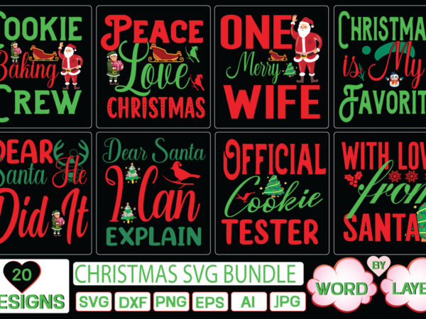 Christmas svg bundle svg cut file t shirt vector file