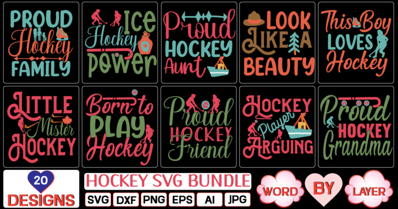 hockey svg bundle SVG Cut File