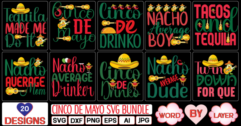 Cinco De Mayo SVG Bundle SVG Cut File