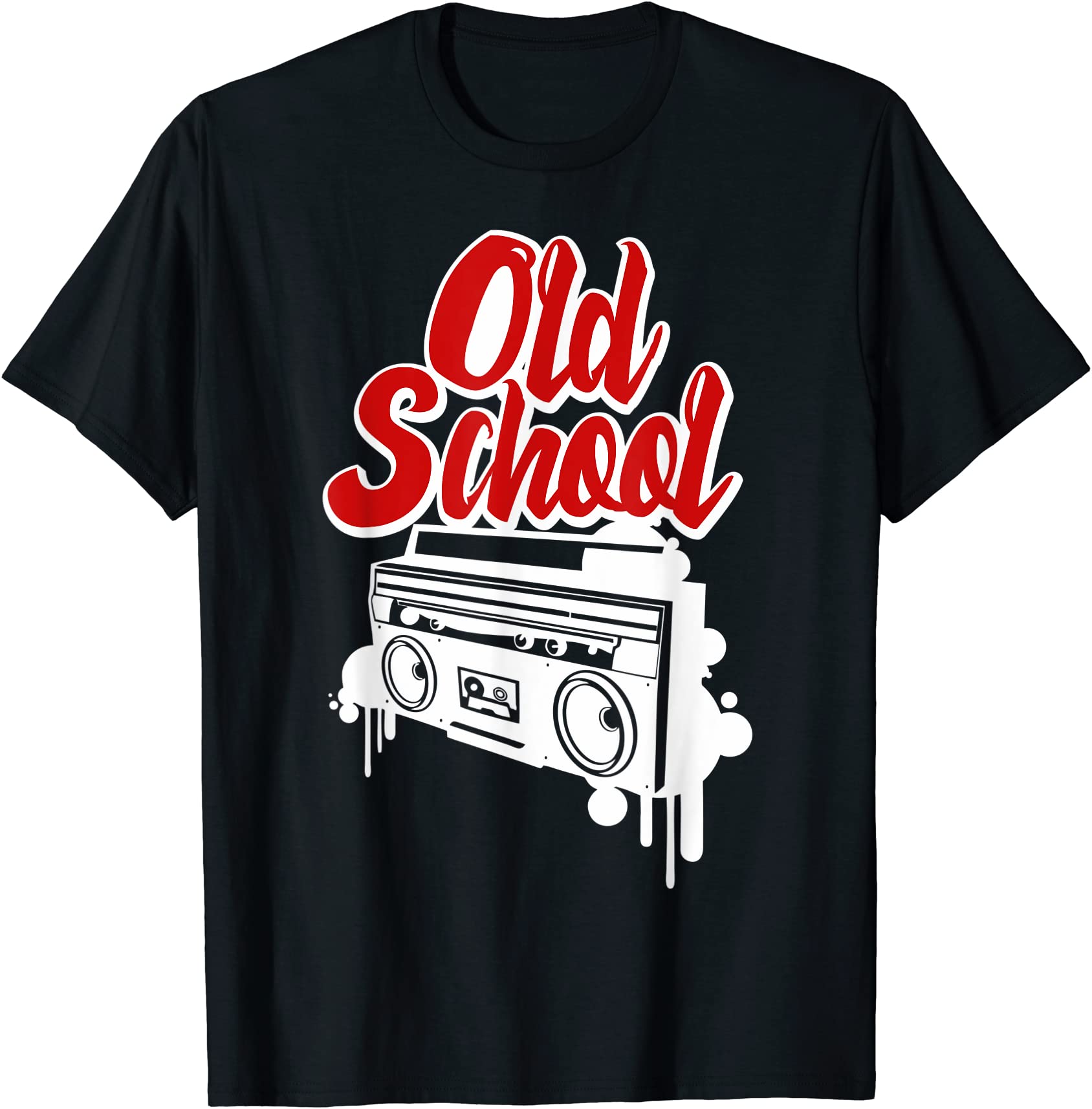 old school hip hop vintage boombox rap music lovers t shirt men - Buy t ...