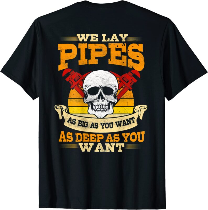 pipefitter funny plumber image on back of shirt t shirt men - Buy t ...