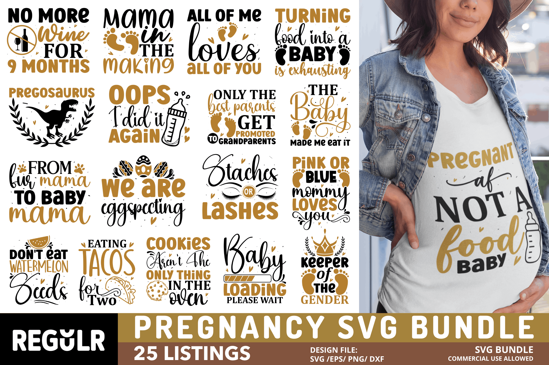 Funny Pregnancy SVG Plus More Baby Shower SVGs - Angie Holden The