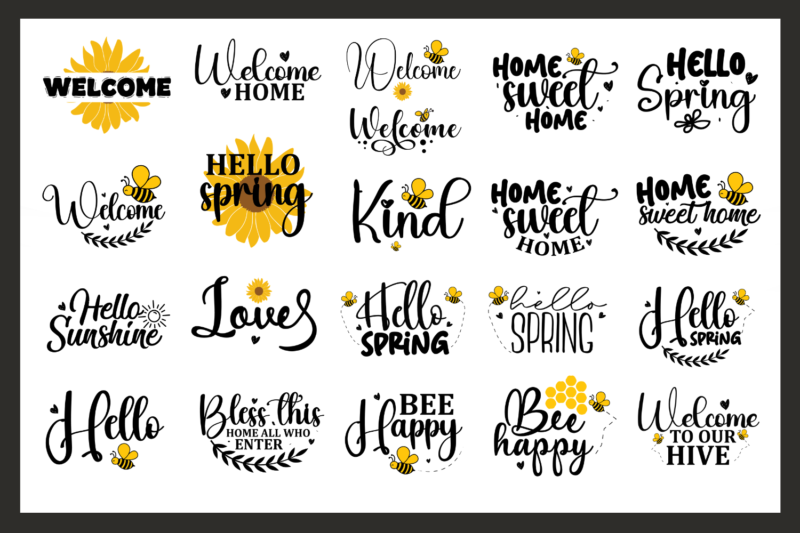 Sunflower Door Signs Bundle