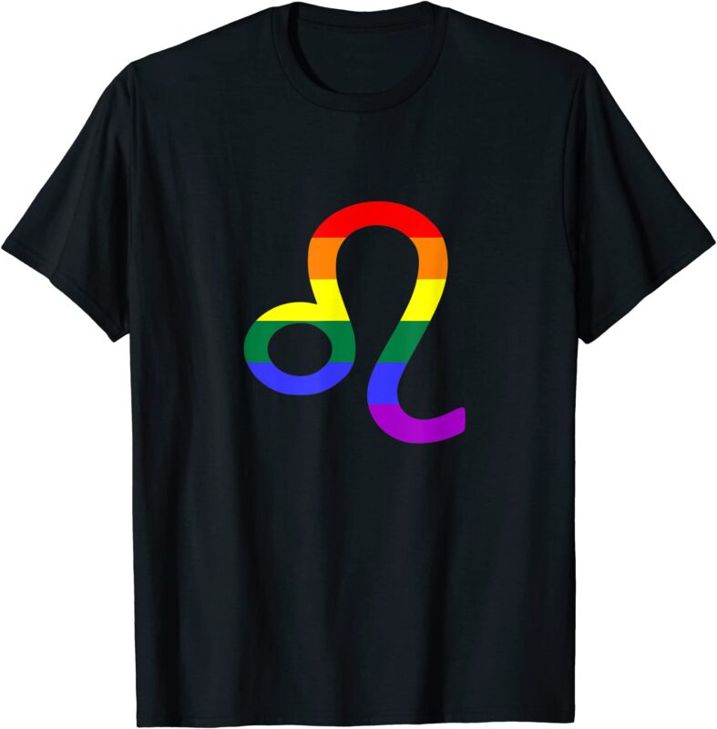 proud leo astrology lgbtq zodiac sign horoscope design t shirt men