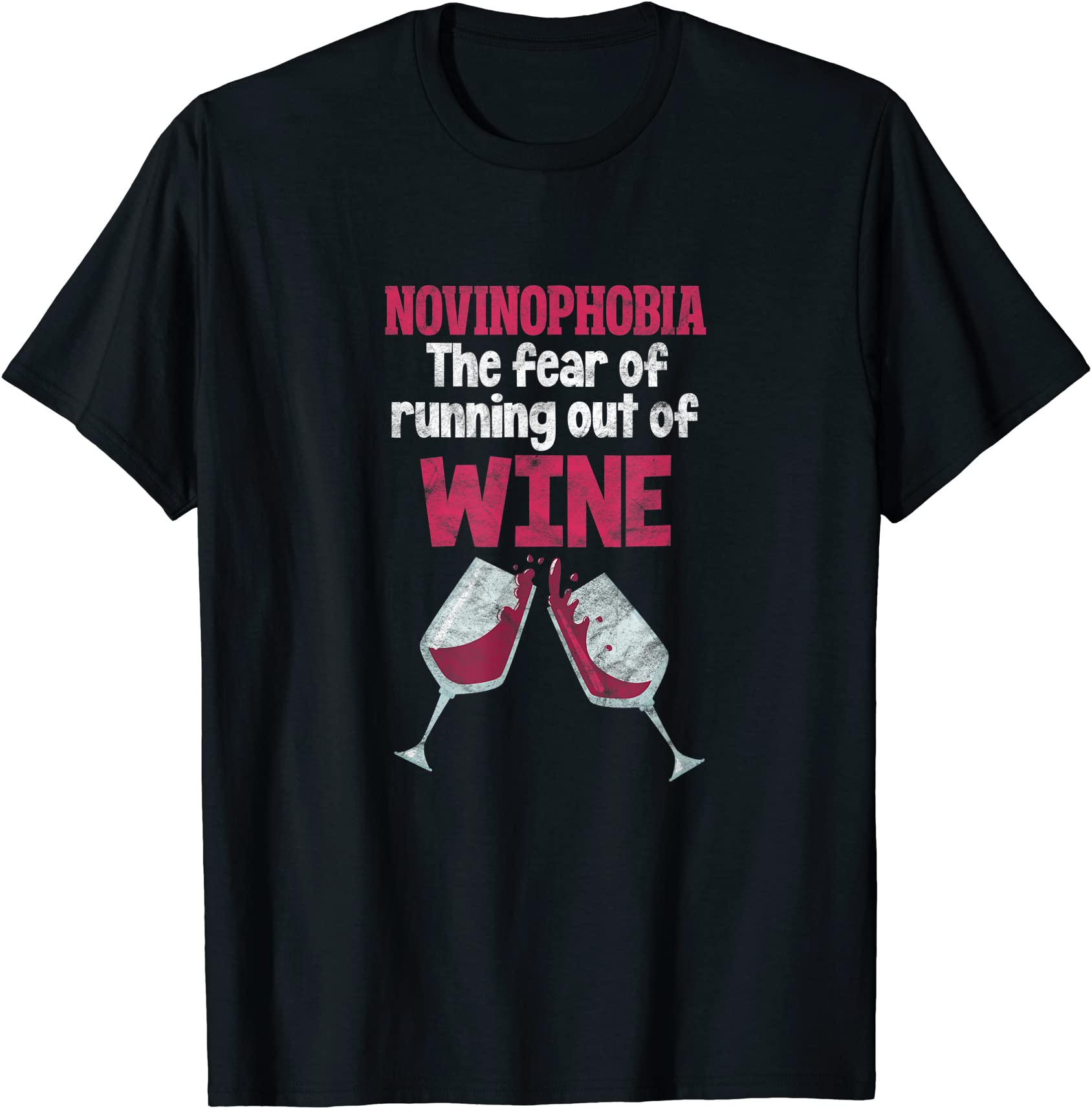 red wine novinophobia the fear running out of wine grunge t shirt men ...