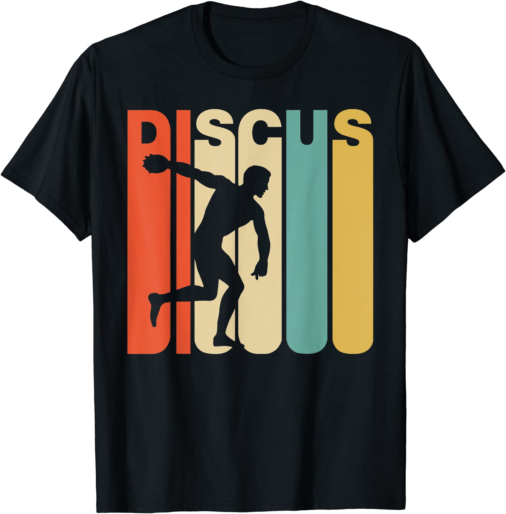 retro 197039s style discus throw track and field t shirt men Buy t