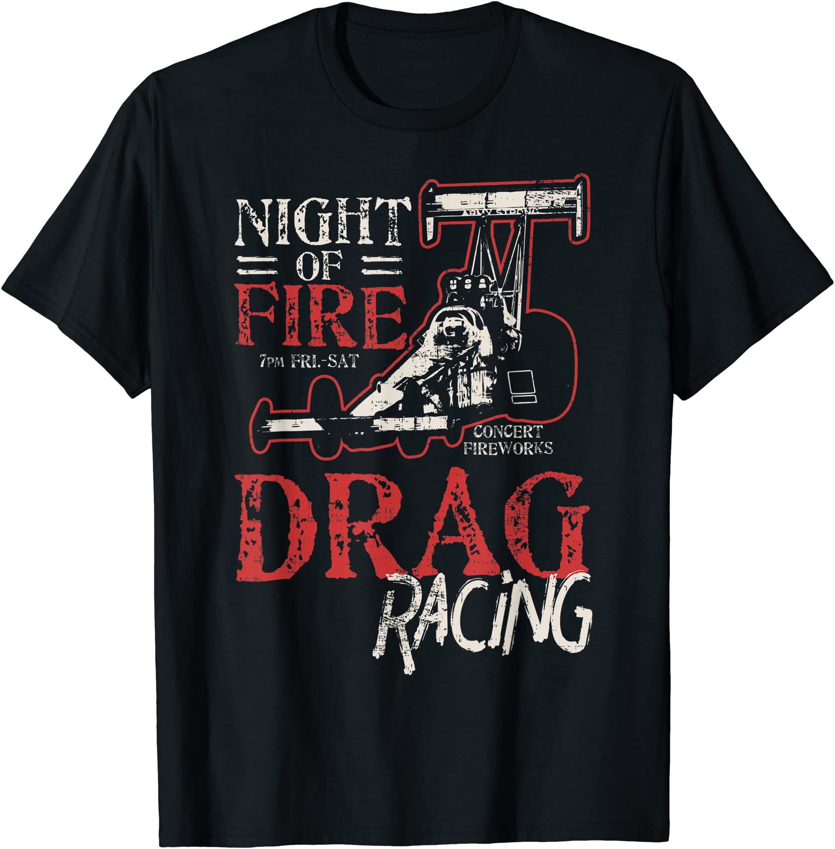 retro night of fire drag racing gift design t shirt men Buy tshirt