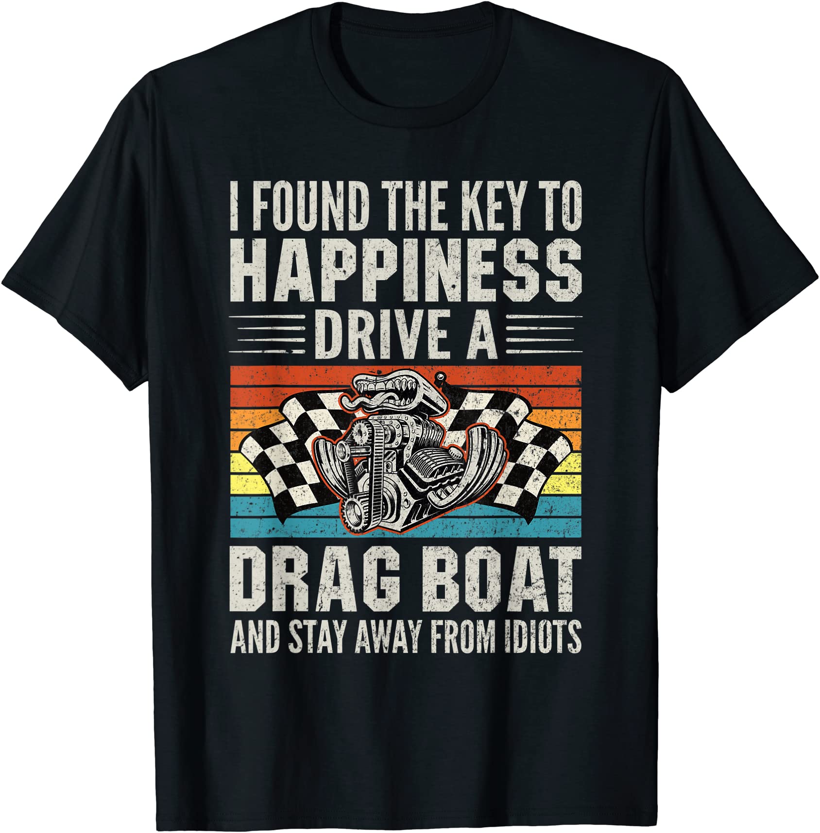 retro vintage drag boat racing drag boat driver t shirt men - Buy t ...