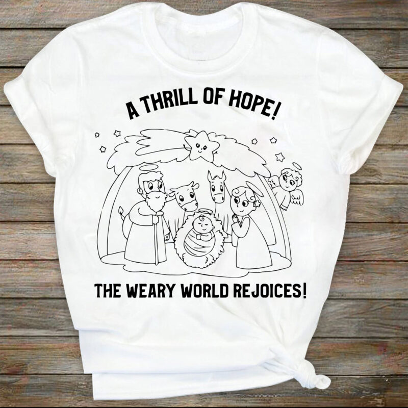 A Thrill of Hope Nativity SVG file, Christmas sublimation file