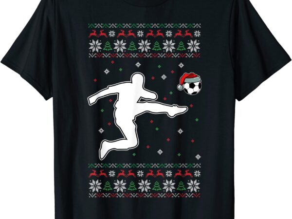 Soccer player christmas cool sport ugly x mas pajama party t shirt men