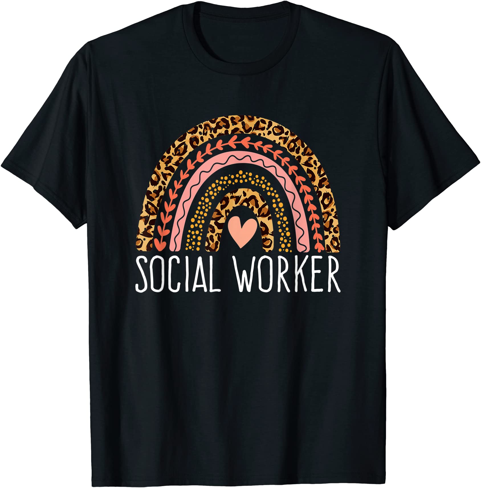 social worker leopard rainbow social work women girls t shirt men - Buy ...